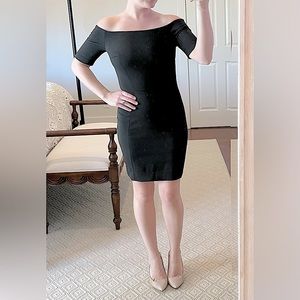 H&M Black off shoulder Cocktail Dress Size 4